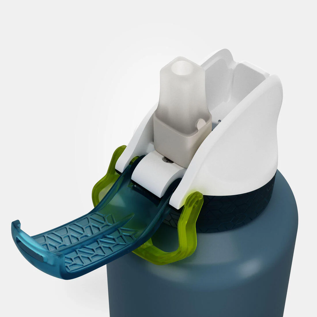 Kids’ 0.6L alu. water flask 500 with instant cap, pipette and straw, for hiking - Image 12
