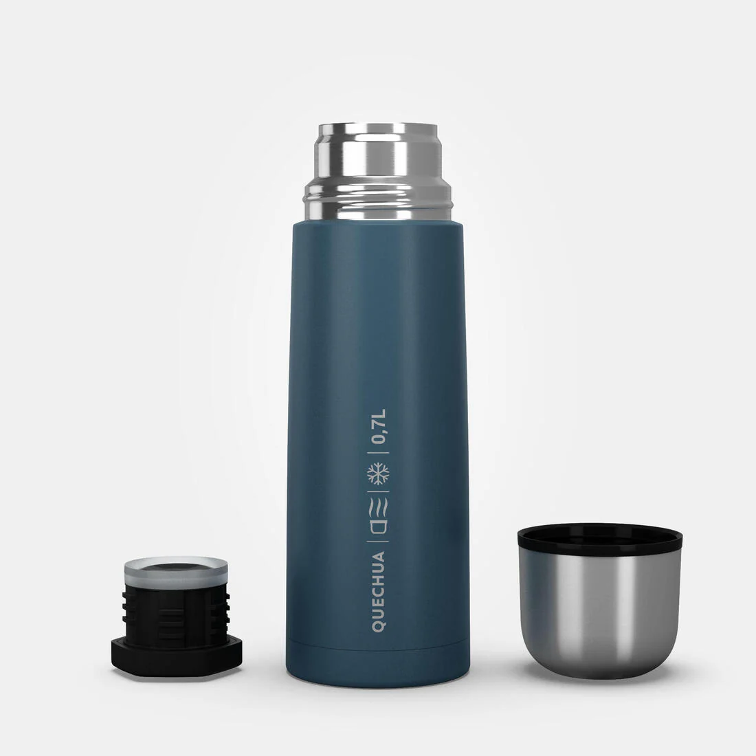 0.7 L stainless steel insulated flask with cup for hiking - Image 2