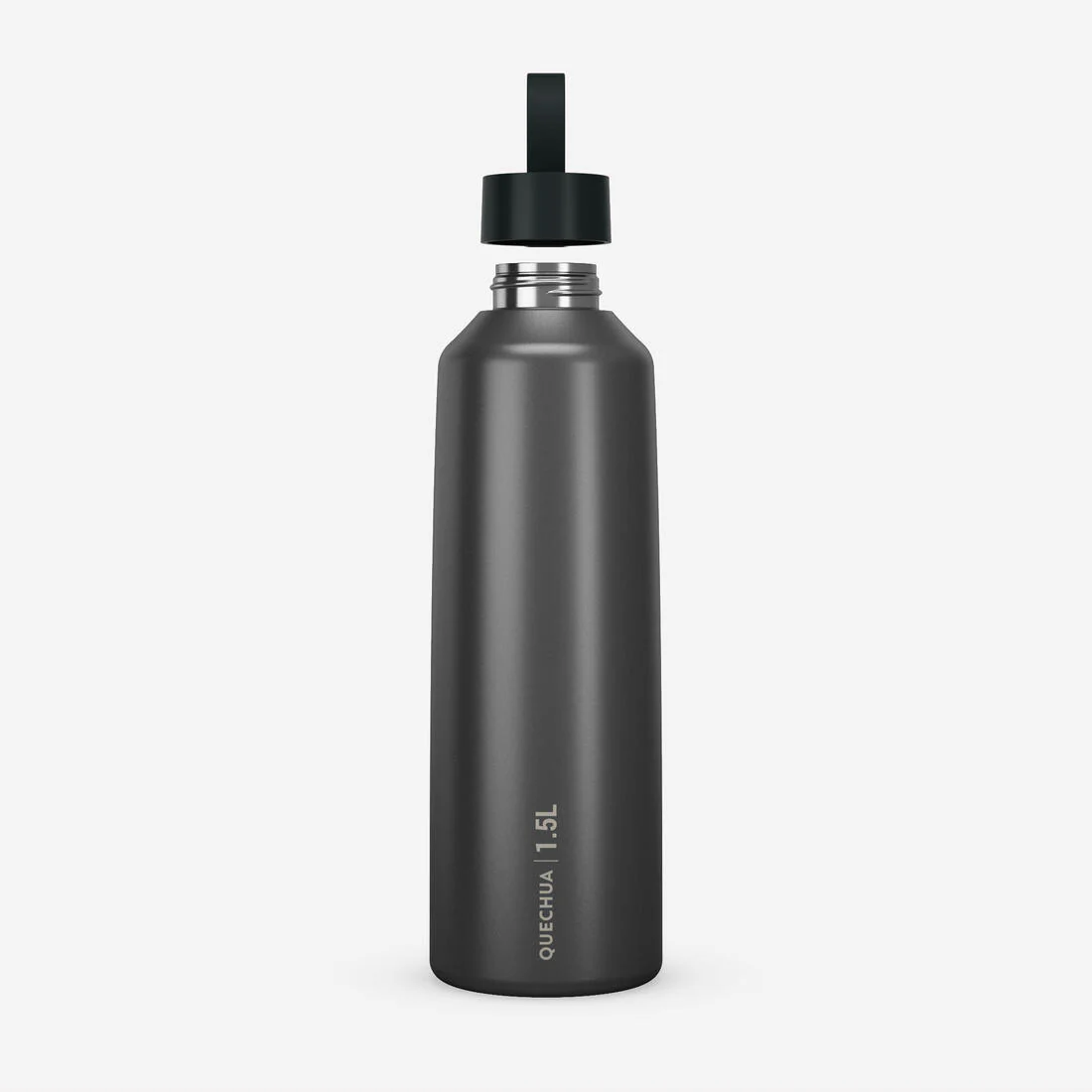 1.5 L stainless steel flask 100 with screw cap for hiking - Grey - Image 4
