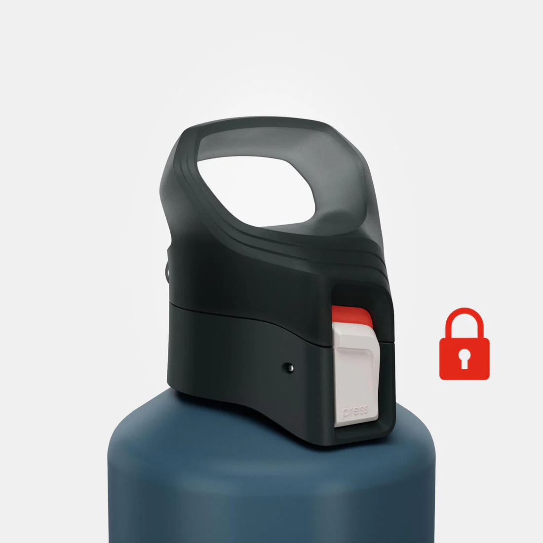 1 L aluminium water flask 500 with quick-release cap for hiking - Image 13