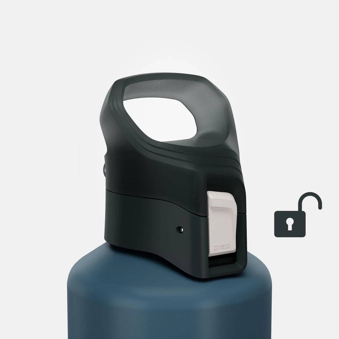 1 L aluminium water flask 500 with quick-release cap for hiking - Image 16