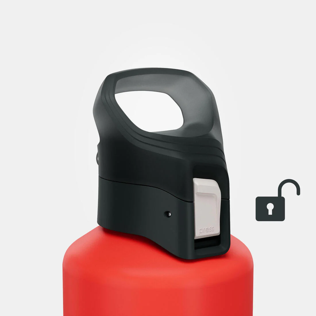 1 L aluminium water flask 500 with quick-release cap for hiking - Image 18