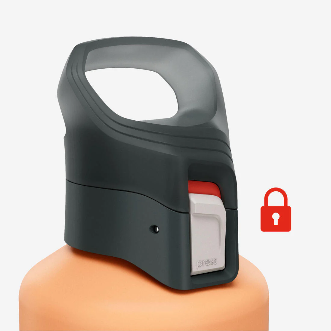 1 L aluminium water flask 500 with quick-release cap for hiking - Image 19