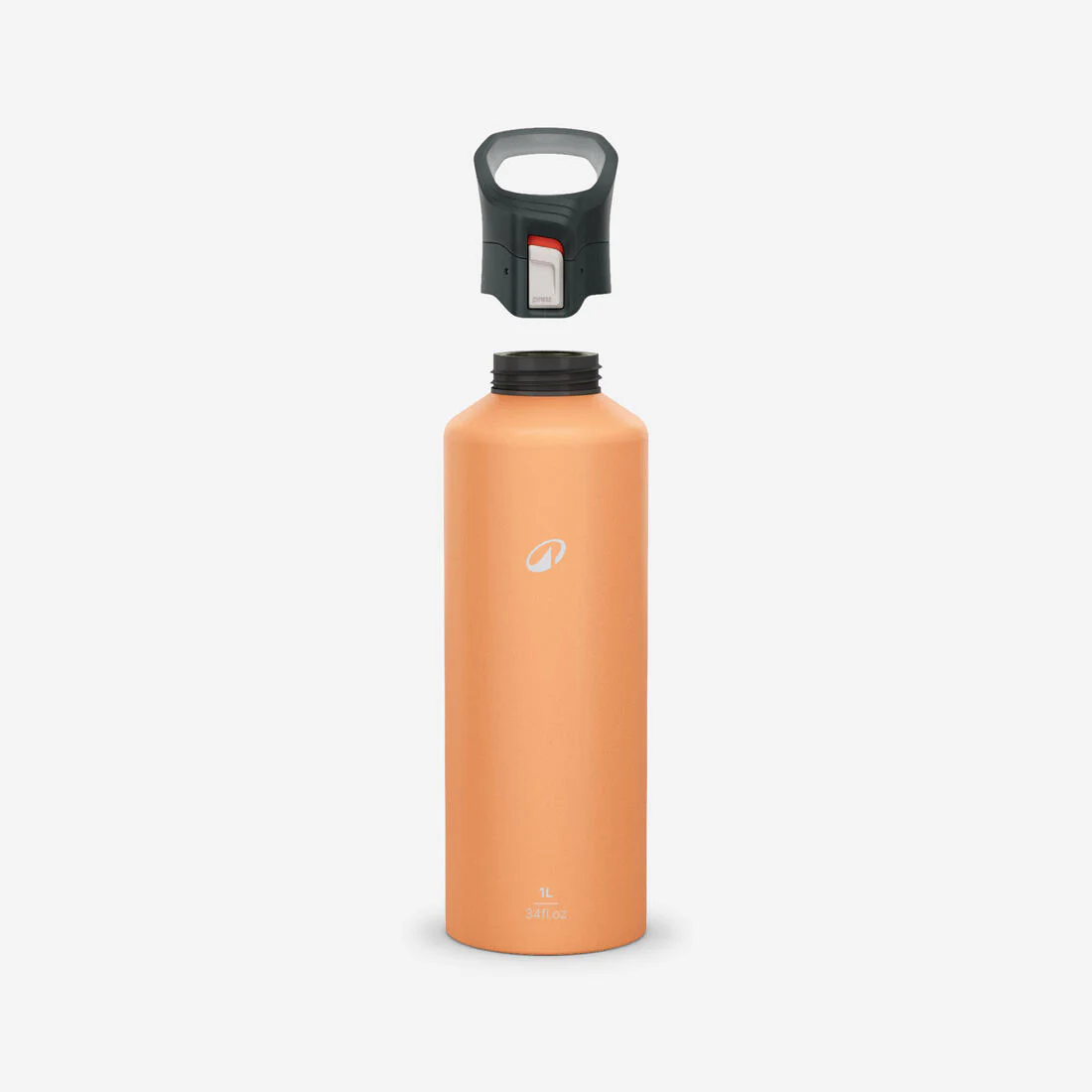 1 L aluminium water flask 500 with quick-release cap for hiking - Image 5
