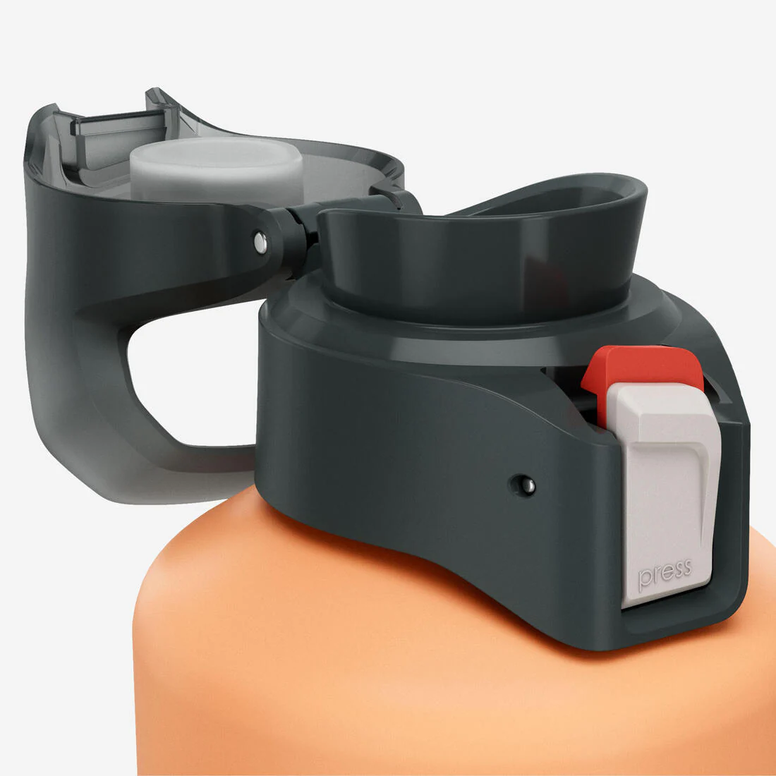 1 L aluminium water flask 500 with quick-release cap for hiking - Image 9