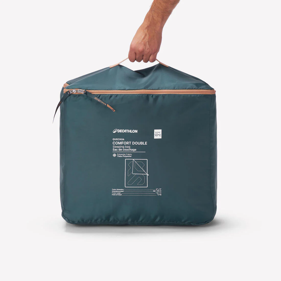 10°C camping sleeping bag, 2-person, Comfort - Image 2