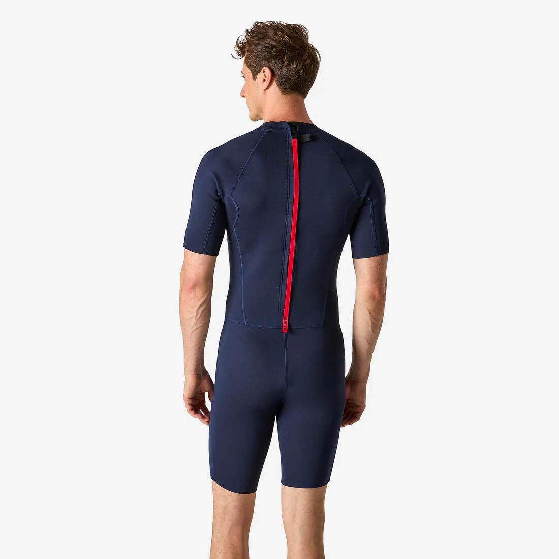 100 men’s 1.5 mm neoprene Shorty Surfing wetsuit - navy blue - Image 4