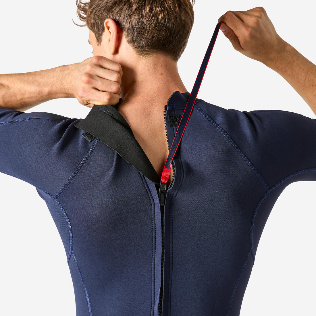 100 men’s 1.5 mm neoprene Shorty Surfing wetsuit - navy blue - Image 7