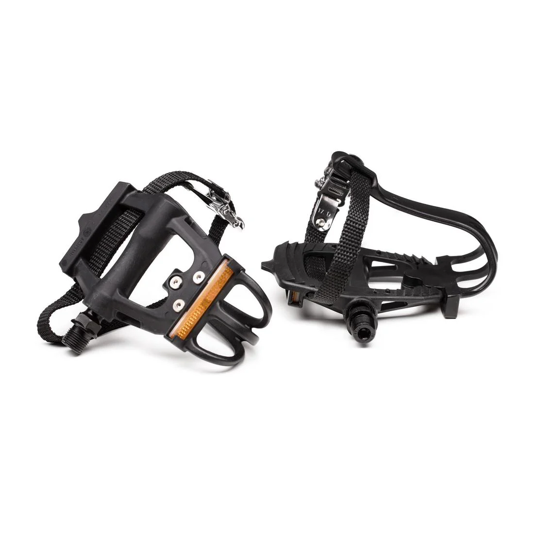 100 Resin Road Bike Pedals with Toe Clips - Image 2