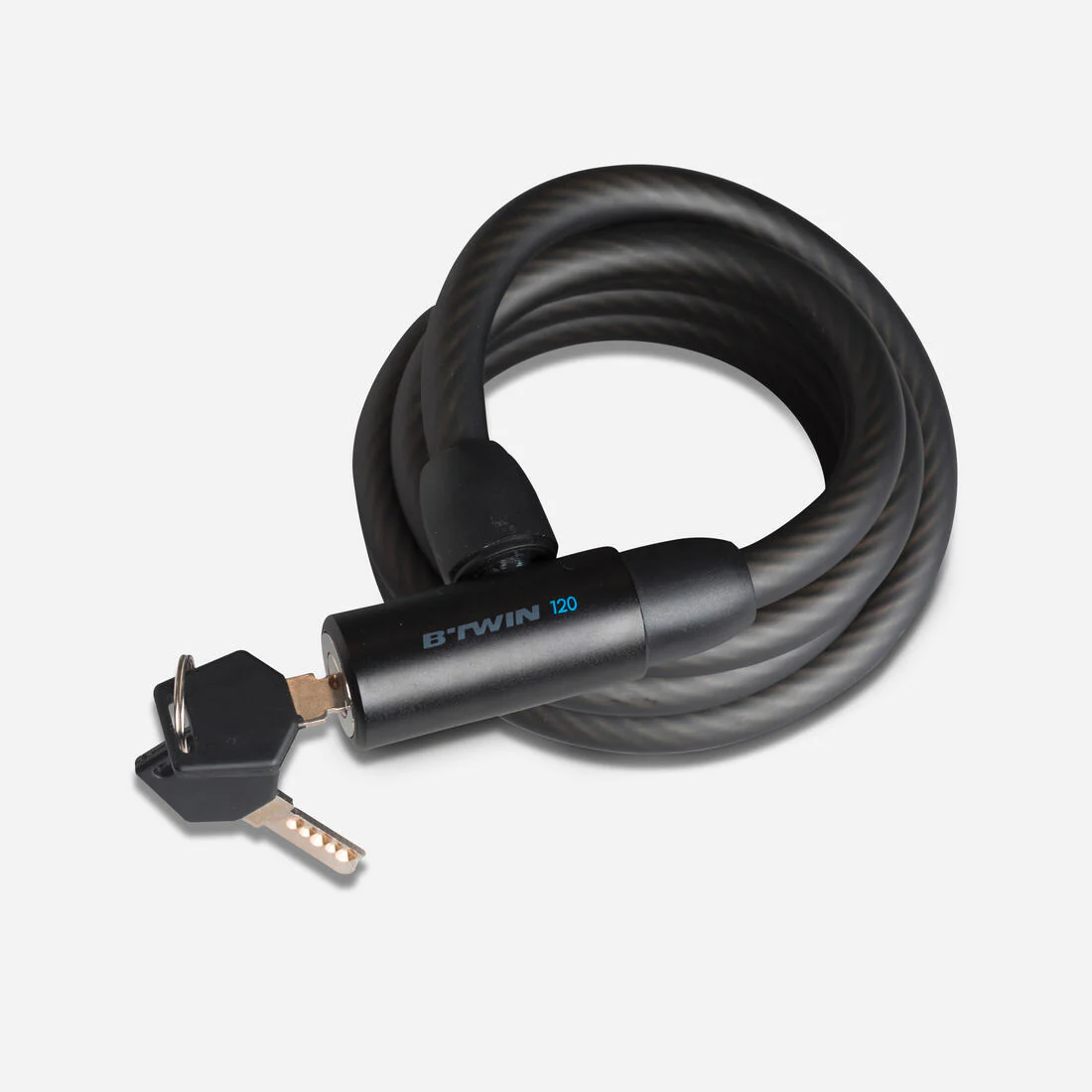 120 Spiral Bike Accessories Lock with Key-Black