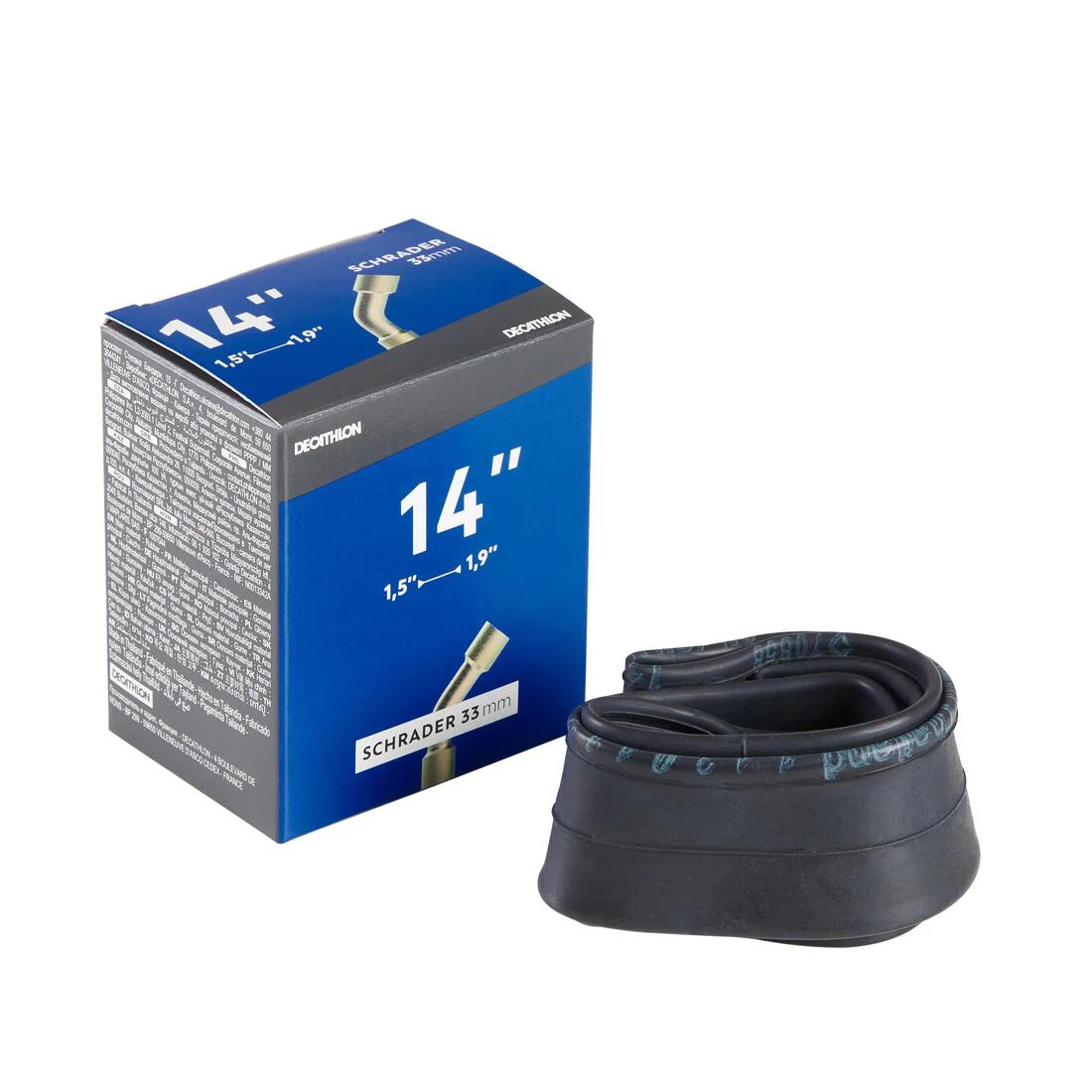 14" Inner Tube Section 1.5 to 1.9 - Bent Schrader Valve - Image 3