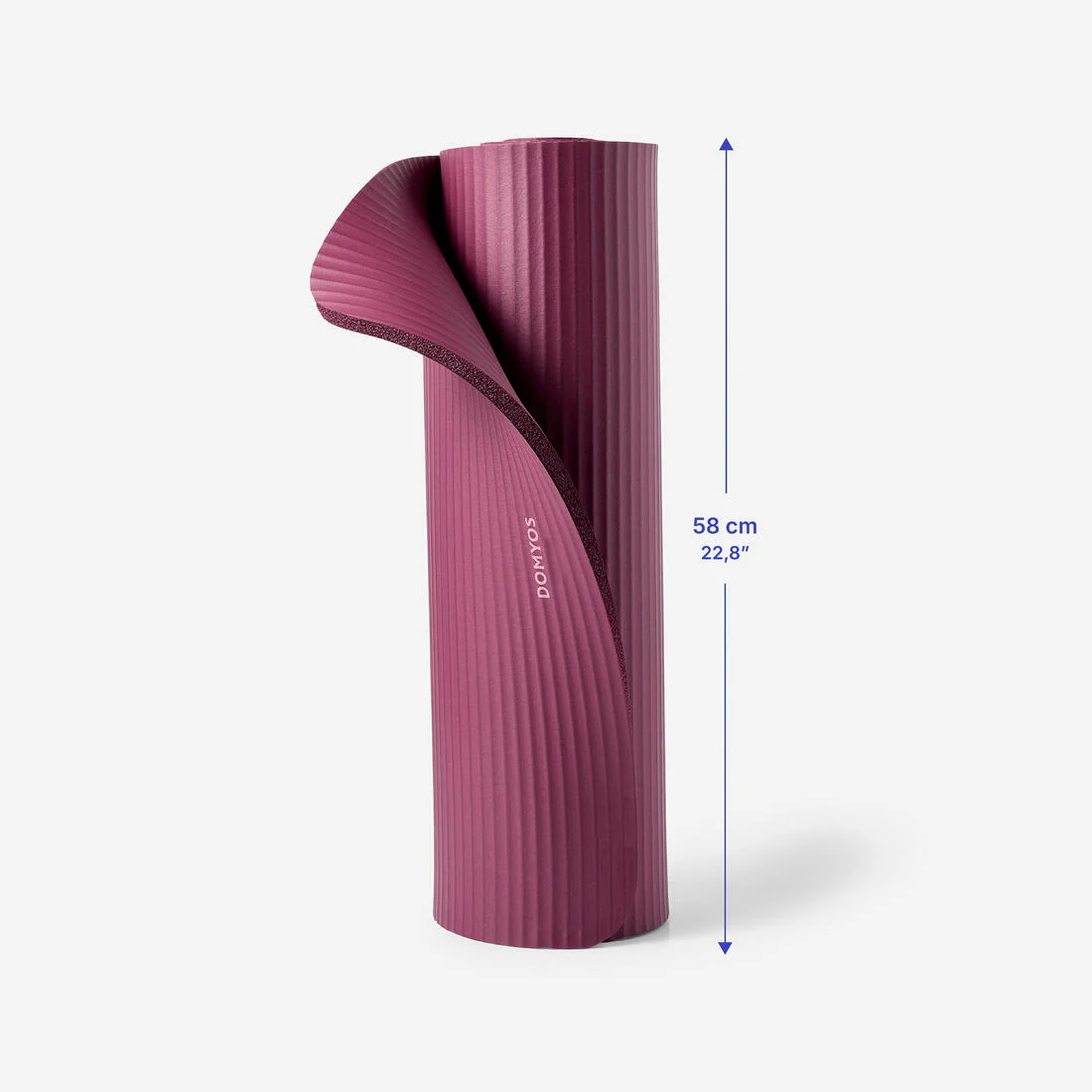 15 mm Comfortable Pilates Mat - Burgundy - Image 5