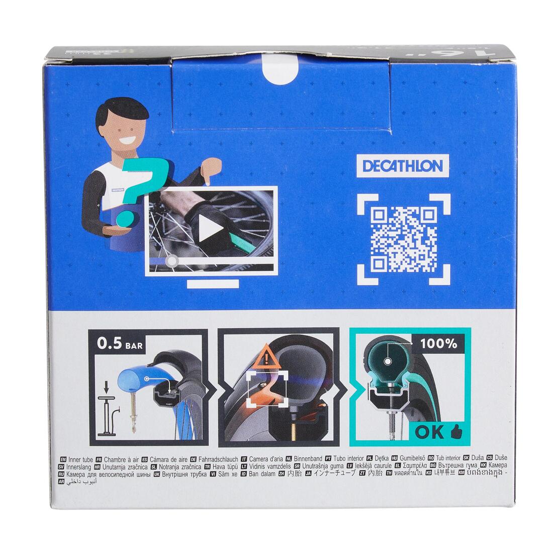 16 x 1.5/1.9 Self-Repairing Schrader Inner Tube - Image 4