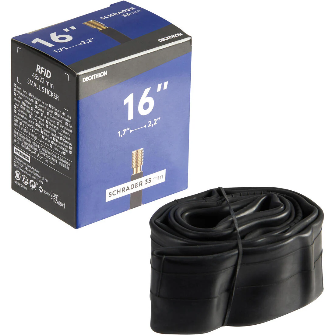 16x1.7-2.2 Bike Inner Tube - Schrader - Image 3