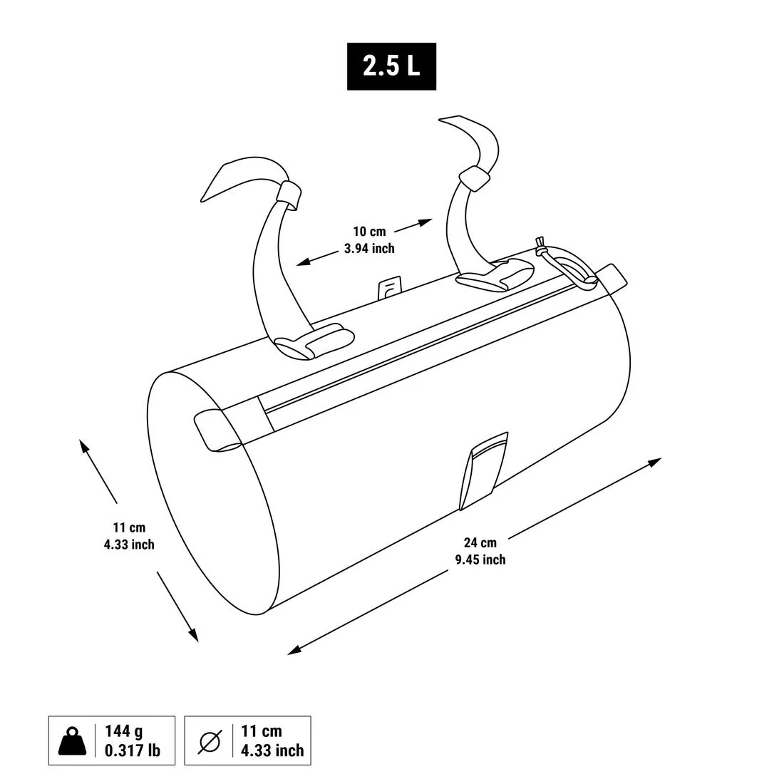 2.5 L Bike Handlebar Bag ACTV 100 - Image 4