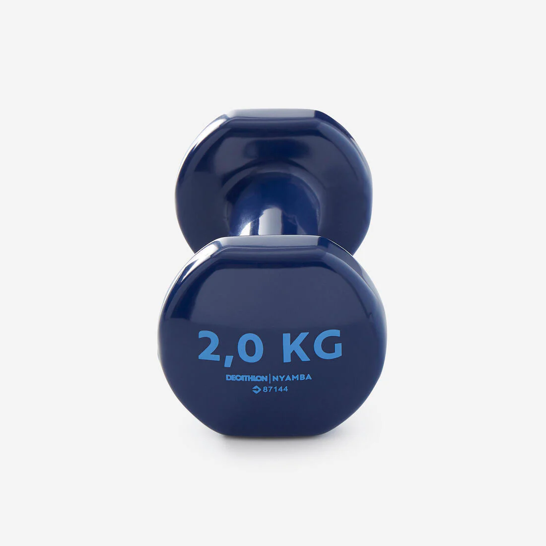 2 kg Fitness Dumbbells Twin-Pack, Partially Recycled Cast Iron - Navy Blue - Image 3