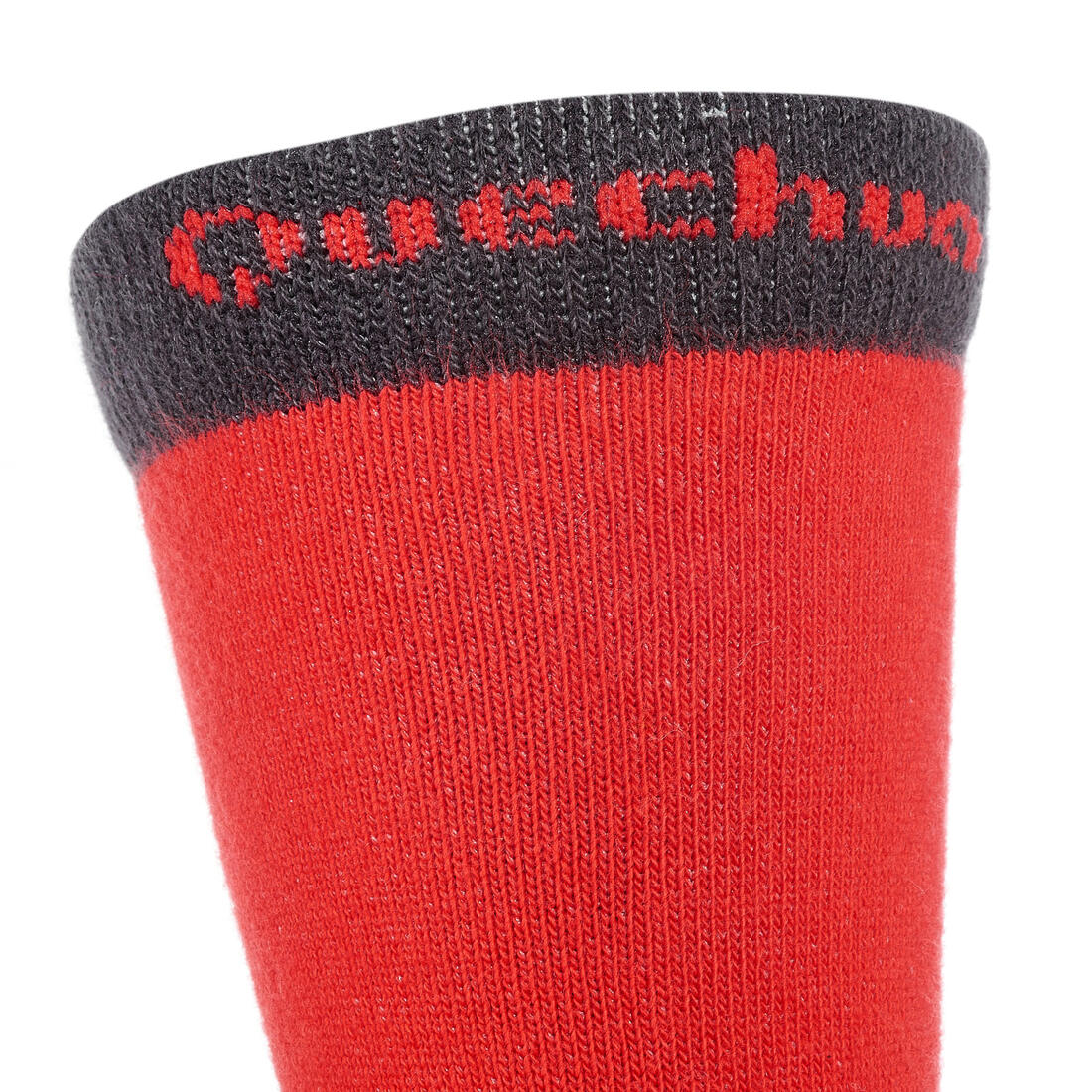 2 pairs of kids’ long hiking socks Crossocks red - Image 5