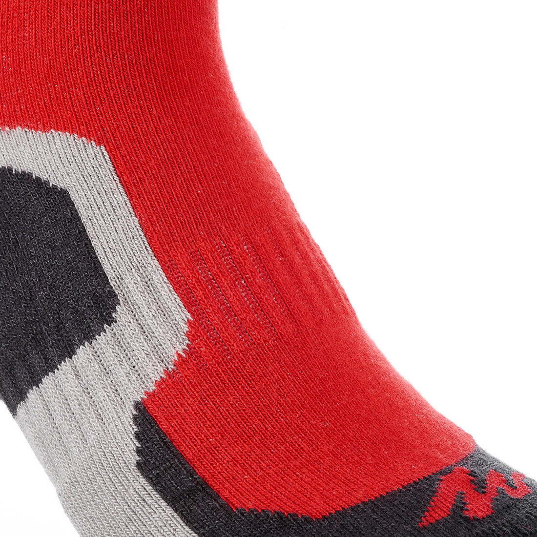 2 pairs of kids’ long hiking socks Crossocks red - Image 9