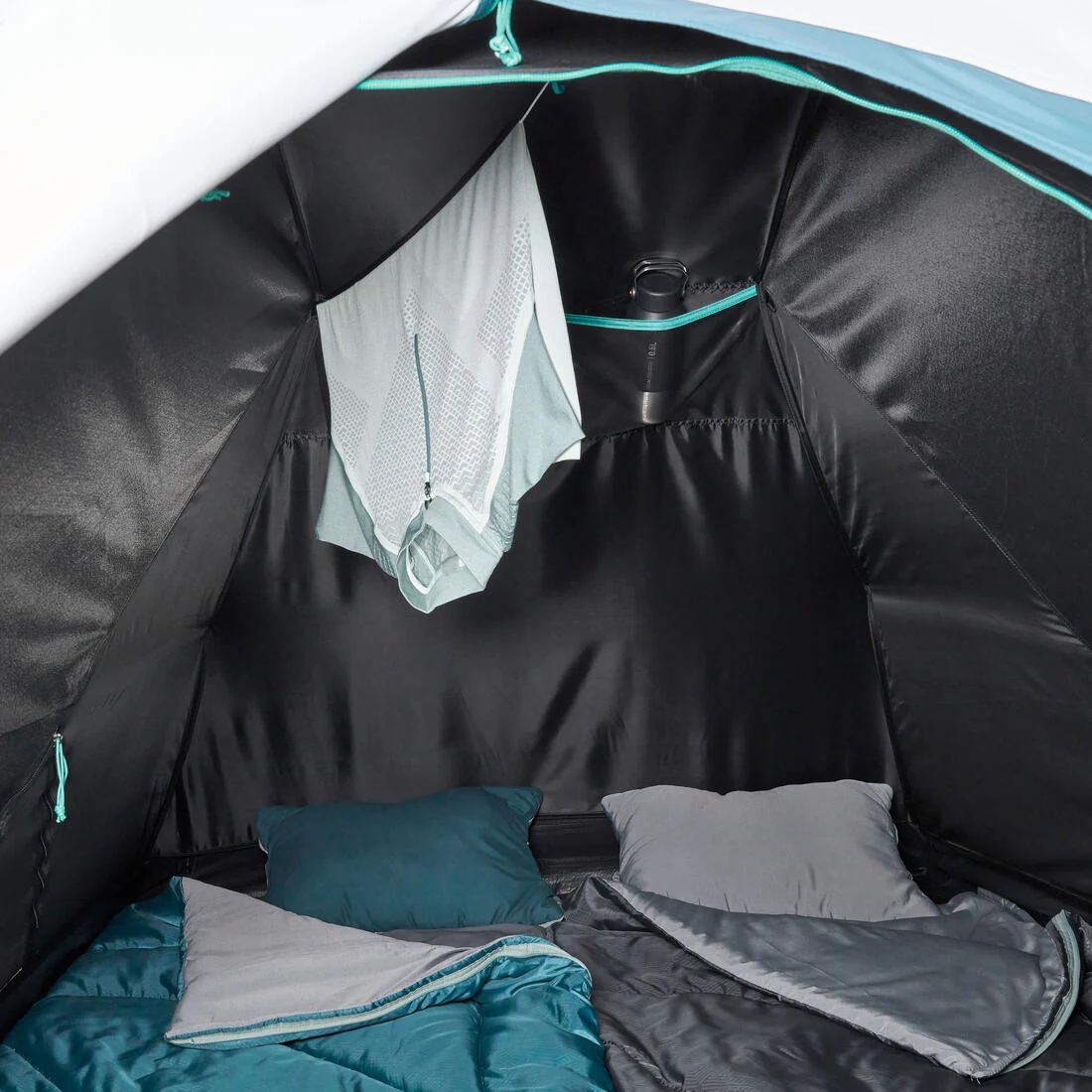 2-person camping tent, MH100 - Fresh & Black - Image 12