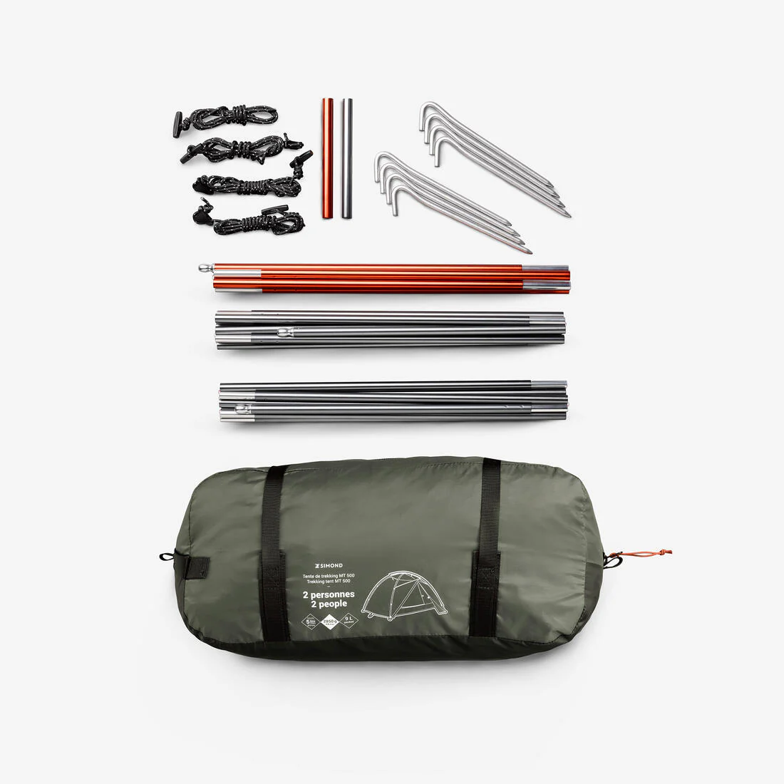2-person Dome Trekking Tent MT500 - Image 15