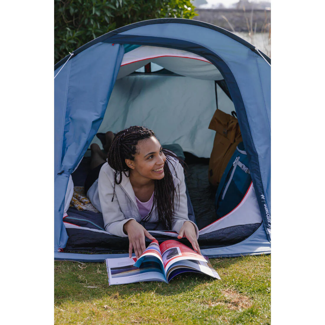 2-person instant camping tent, 2 Seconds - Blue - Image 16