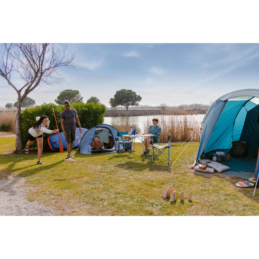 2-person instant camping tent, 2 Seconds - Blue - Image 22