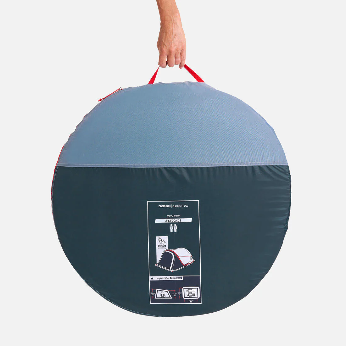 2-person instant camping tent, 2 Seconds - Blue - Image 5