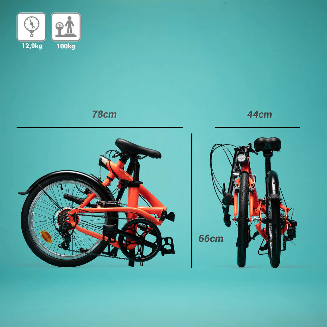 20 Inch FOLDING BIKE btwin 500 - Image 4