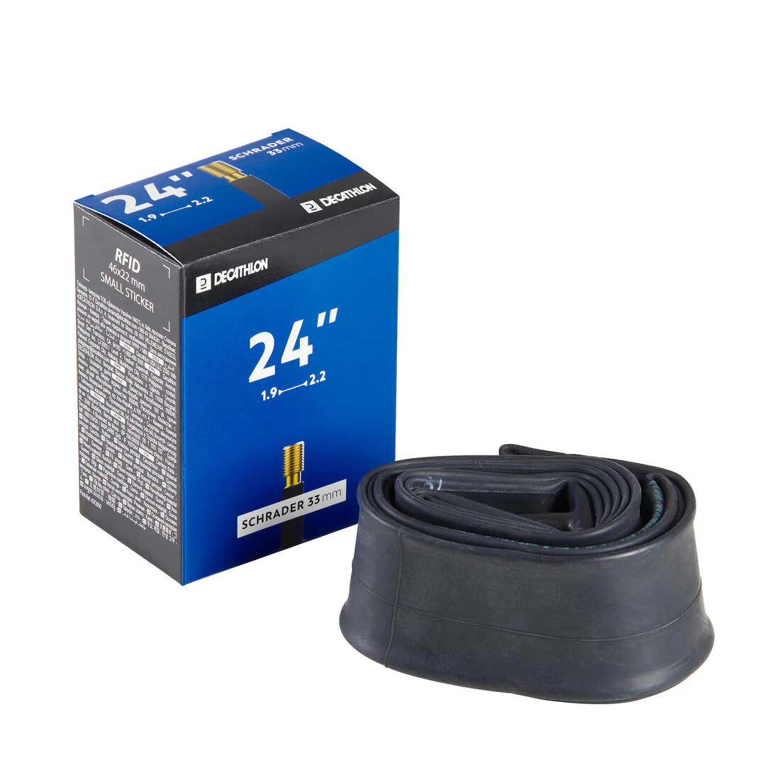 24" x 1.9 to 2.2 Schrader Valve Inner Tube - Image 3