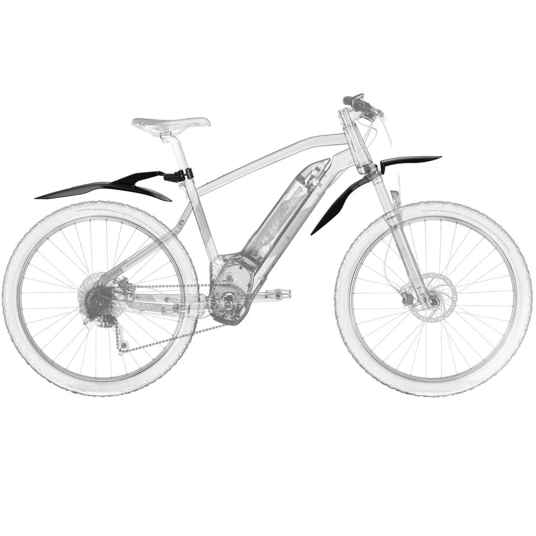 26"-27.5"-29" Mountain Bike Rigid Front & Rear Mudguard Kit - Image 11