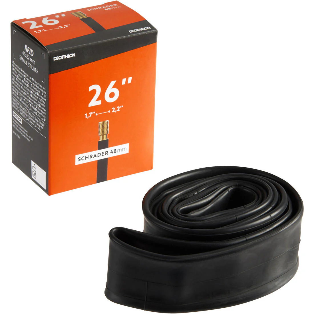 26x1.7/2.2 48 mm Schrader Valve Inner Tube - Image 3