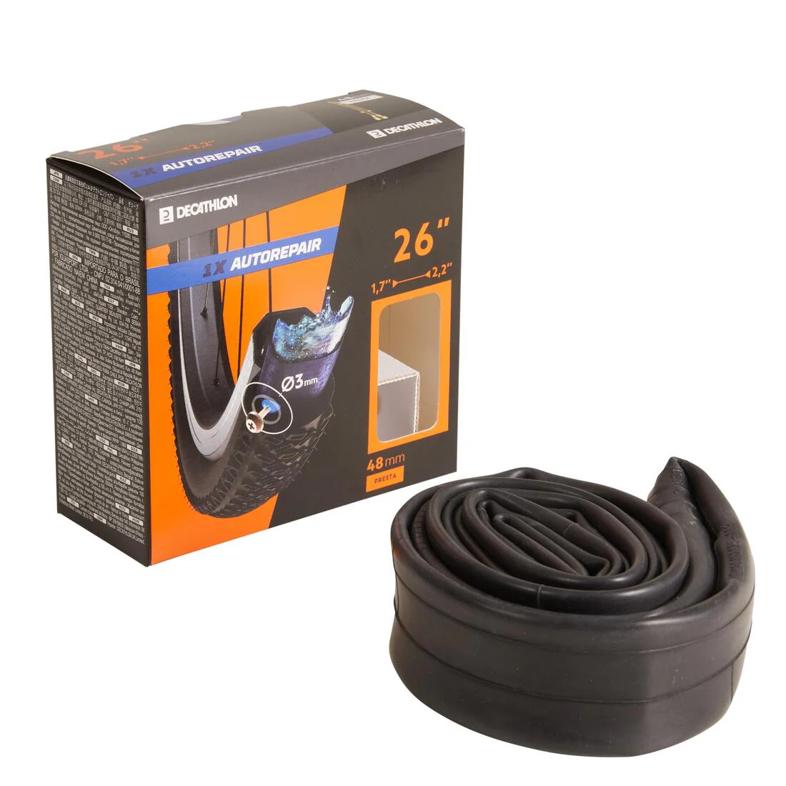 26x1.7/2.2 Self-Repairing Presta Inner Tube - Image 2