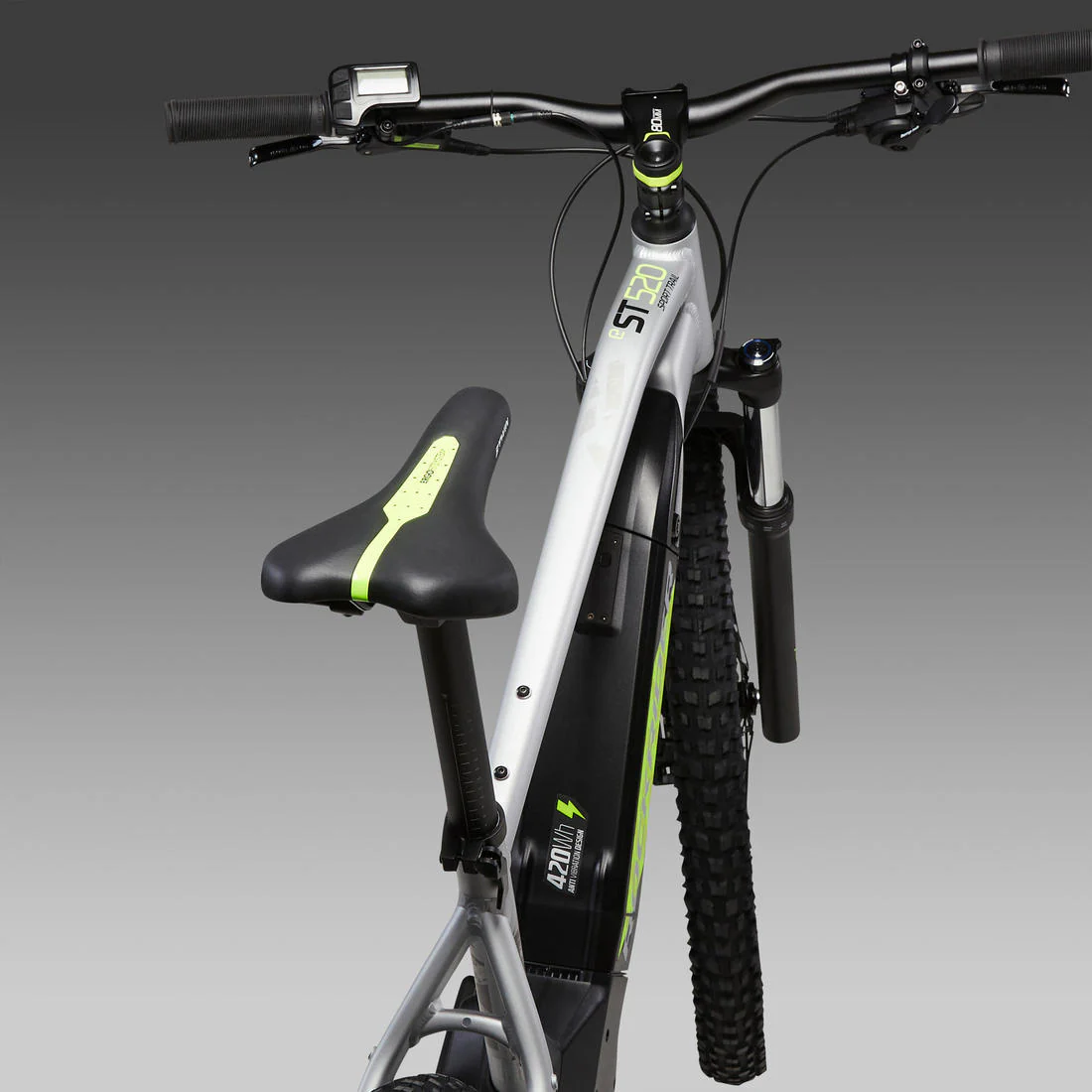 27.5 Inch Electric Mountain Bike E-ST 520 - Grey/Yellow - Image 12