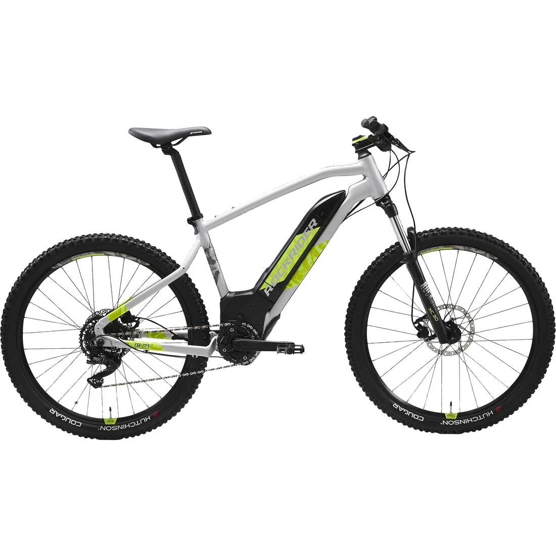 27.5 Inch Electric Mountain Bike E-ST 520 - Grey/Yellow - Image 3