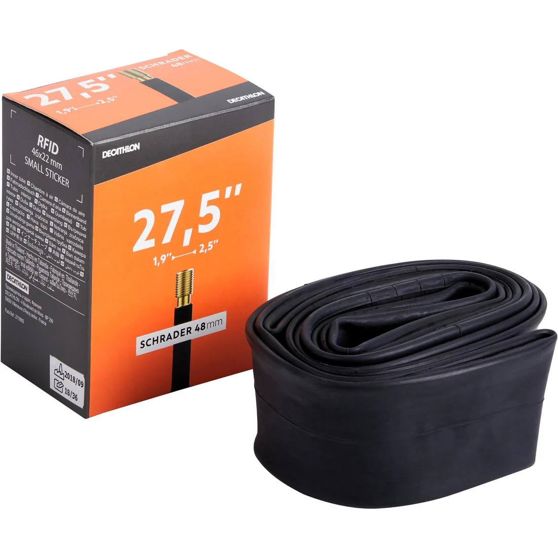 27.5x1.9/2.5 Schrader Valve Inner Tube 48 mm - Image 3