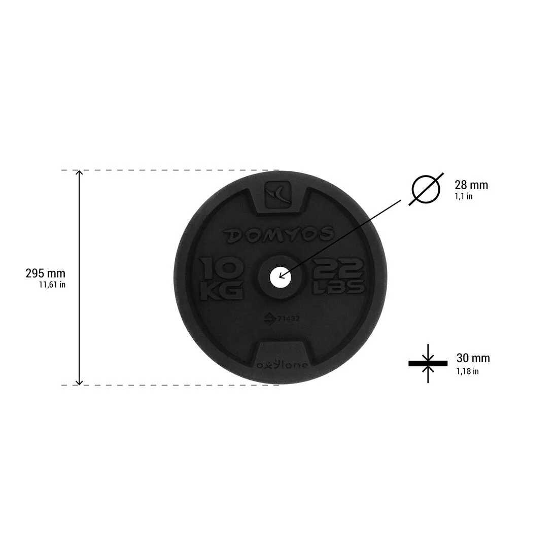 28 mm Cast Iron Weight Training Weight - Image 5