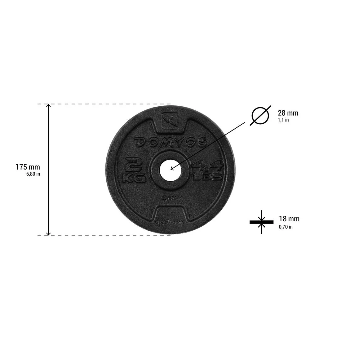 28 mm Cast Iron Weight Training Weight - Image 7