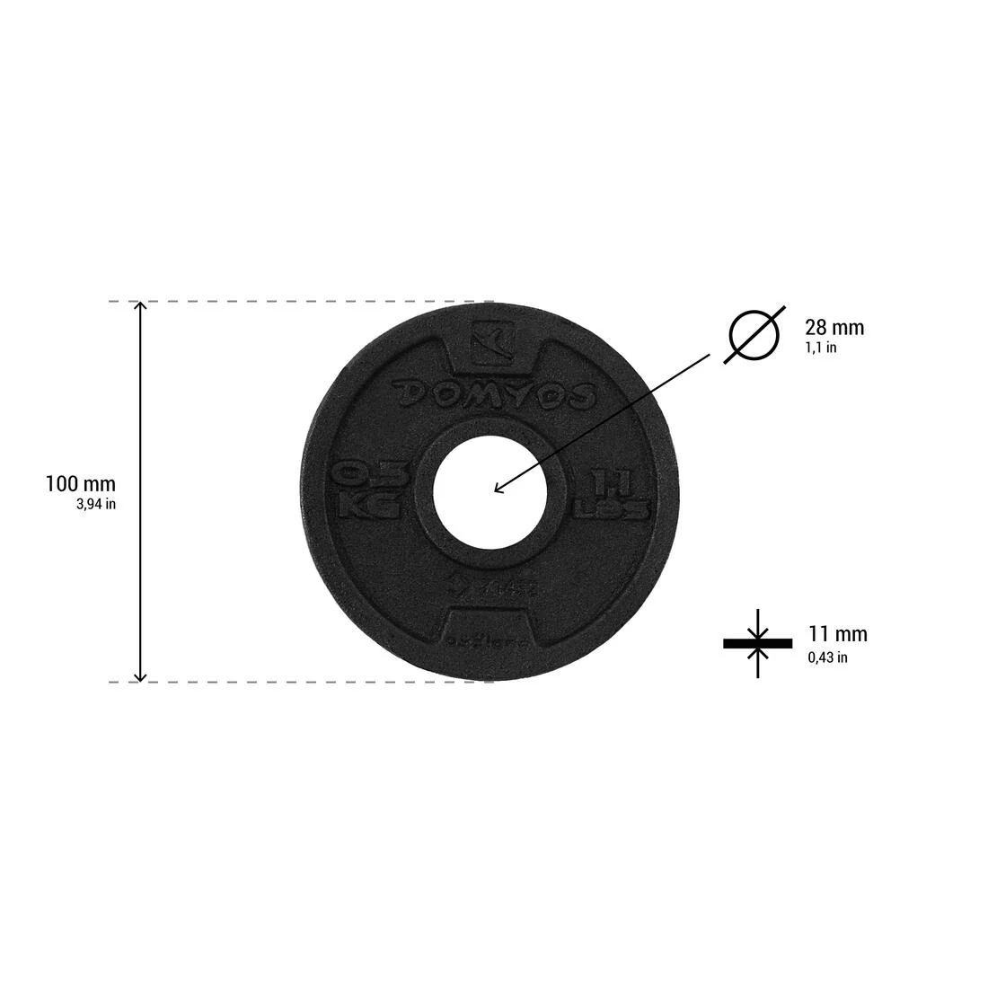 28 mm Cast Iron Weight Training Weight - Image 9