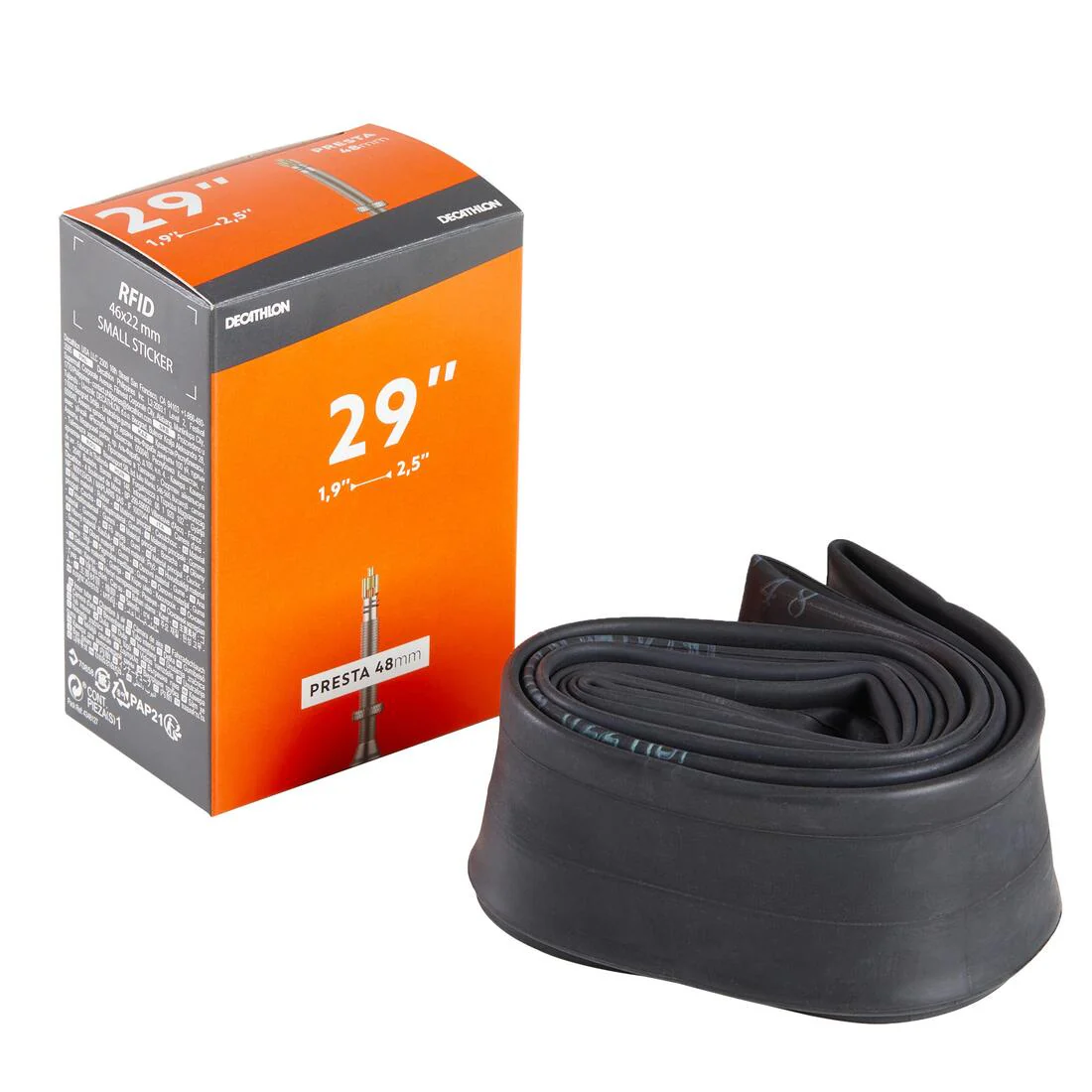 29x1.9/2.5 mm Presta Valve Inner Tube 48 mm - Image 3