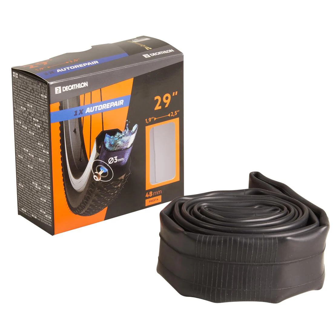 29x1.9/2.5 Self-Repairing 48 mm Presta Valve Inner Tube - Image 2
