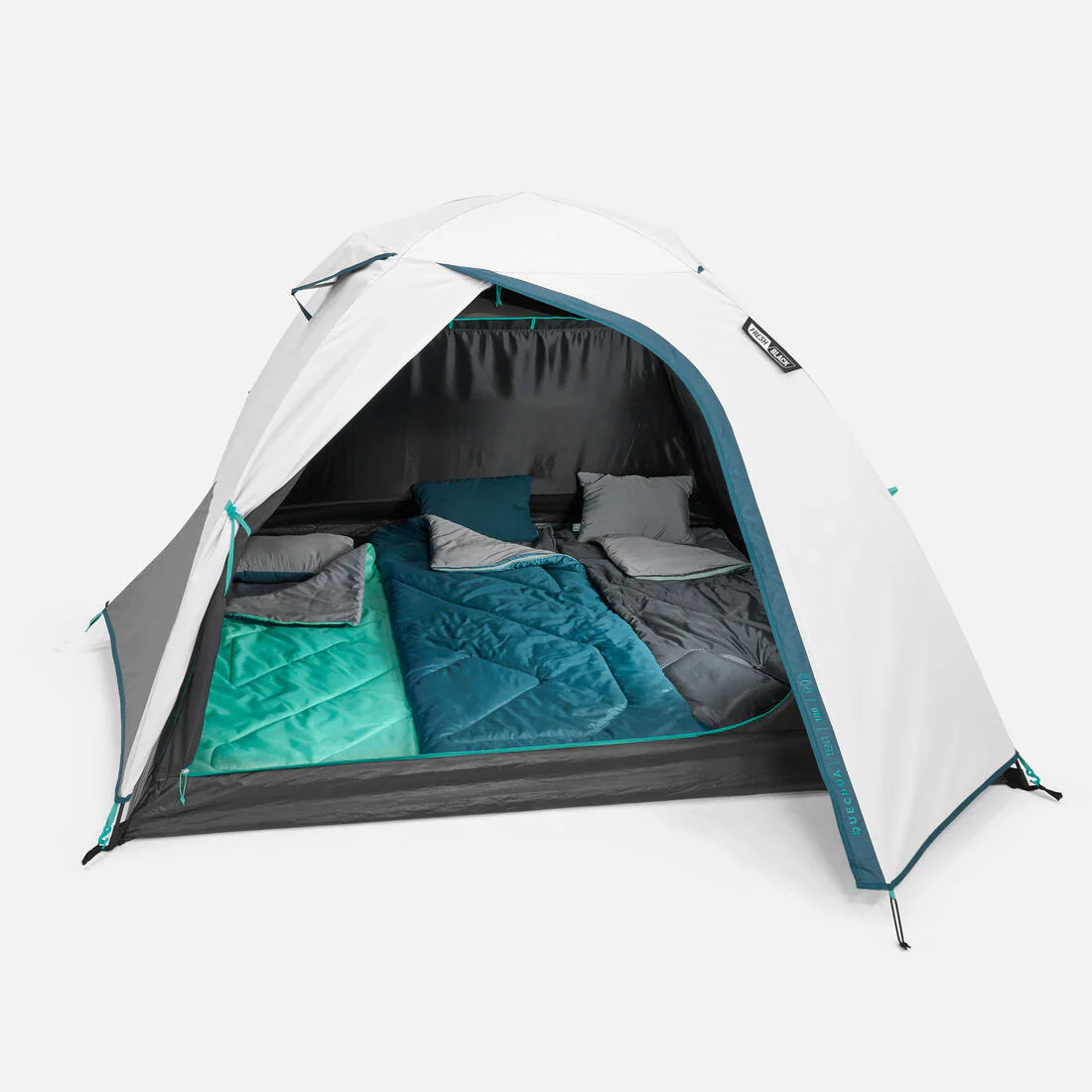 3-person camping tent, MH100 - Fresh & Black - Image 6