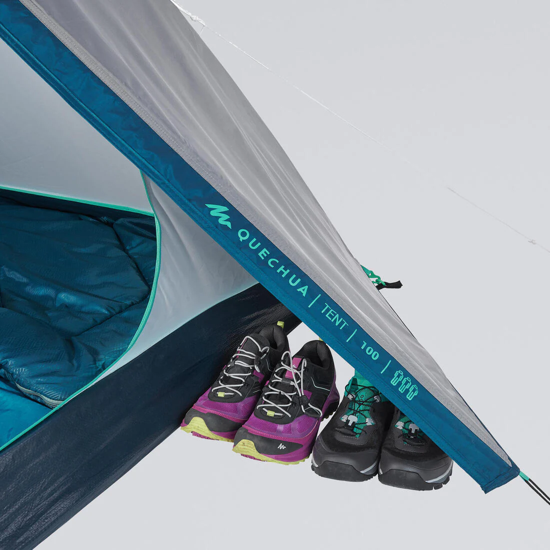 3-person camping tent - MH100 - Grey - Image 24