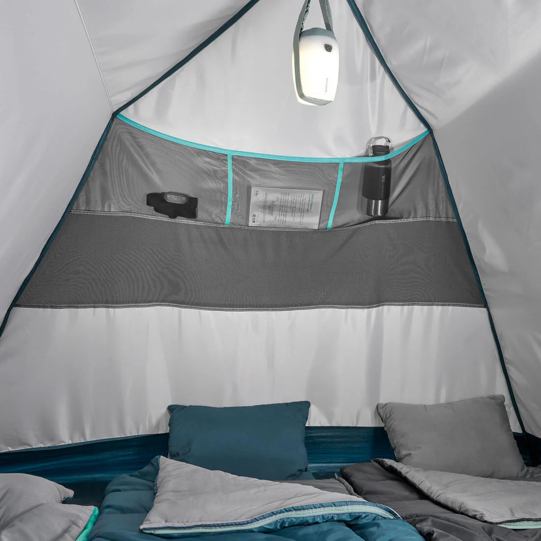 3-person camping tent - MH100 - Grey - Image 7
