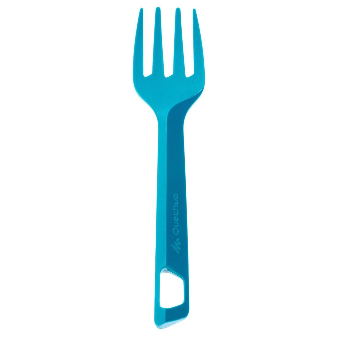 3-piece cutlery set (knife, fork, spoon) for camping in blue plastic - Image 6