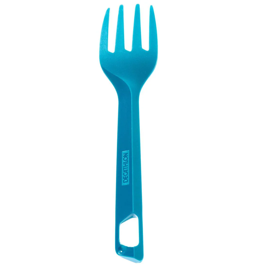 3-piece cutlery set (knife, fork, spoon) for camping in blue plastic - Image 8