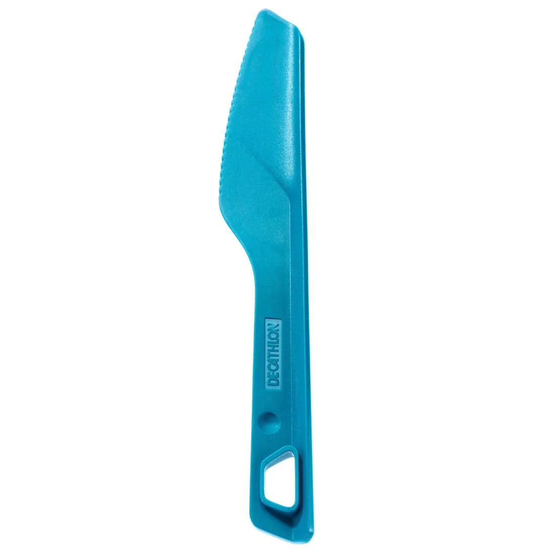 3-piece cutlery set (knife, fork, spoon) for camping in blue plastic - Image 9