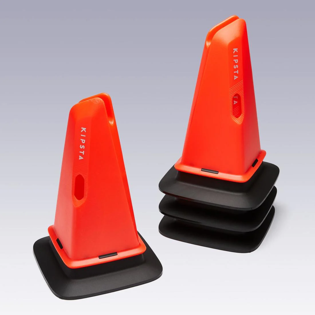 30cm Weighted Training Cones 4-Pack Modular - Orange - Image 2