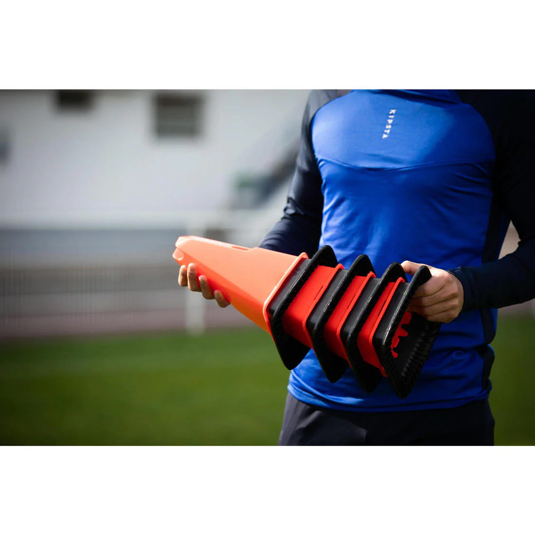 30cm Weighted Training Cones 4-Pack Modular - Orange - Image 9