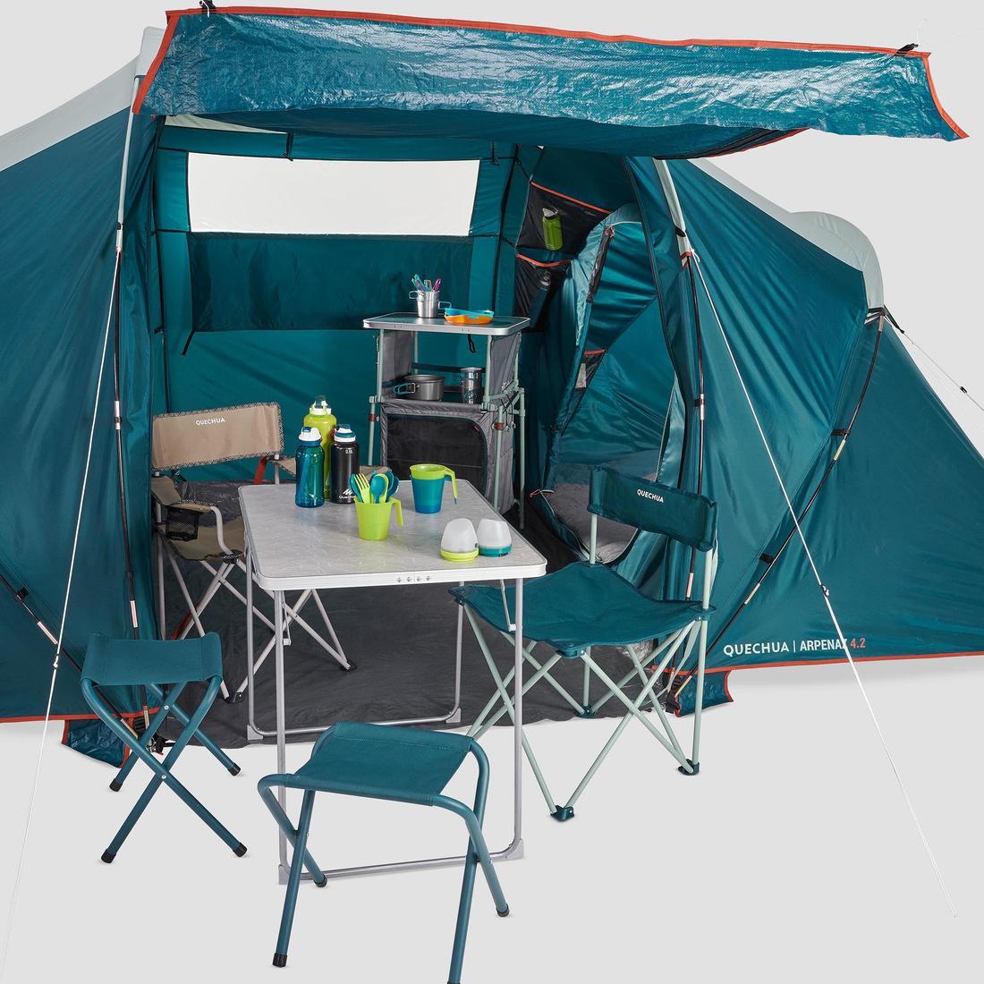 4-person, 2-bedroom camping tent, Arpenaz 4.2 - Image 12