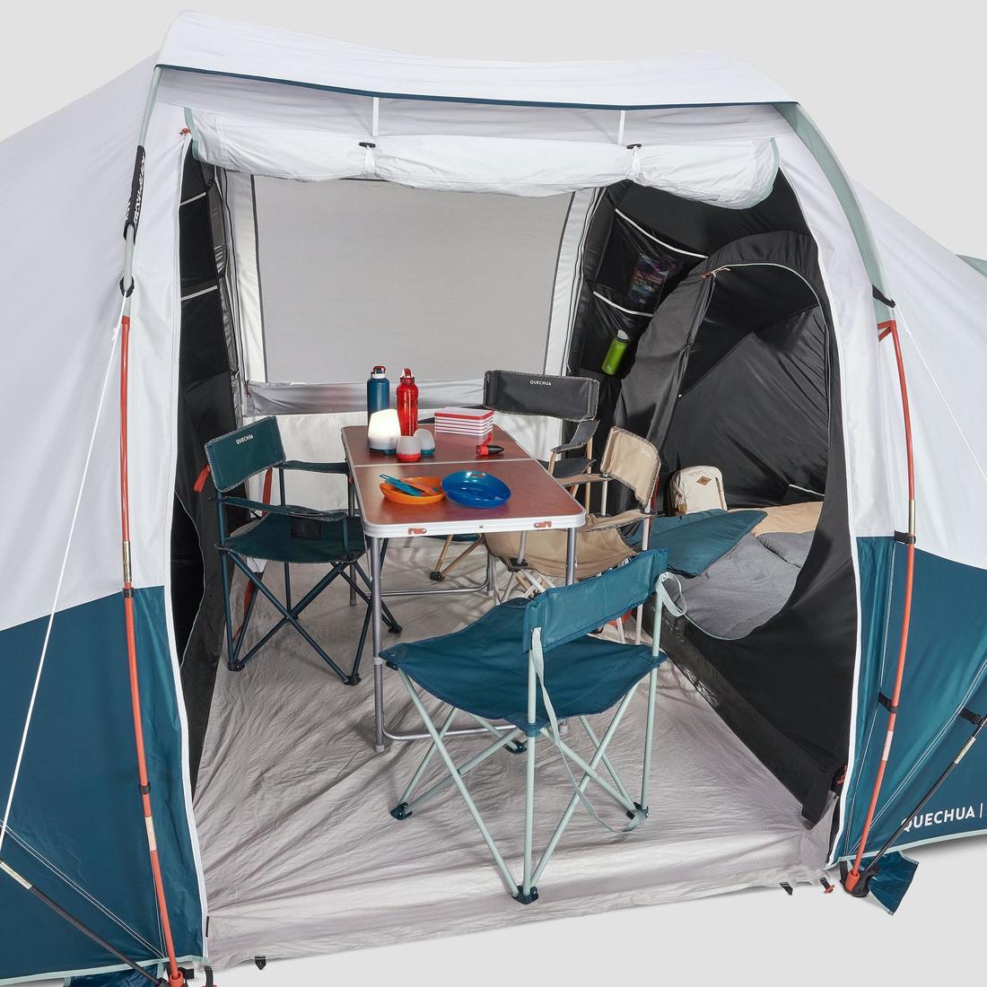 4-person, 2-bedroom camping tent, Arpenaz 4.2, Fresh & Black - Image 21